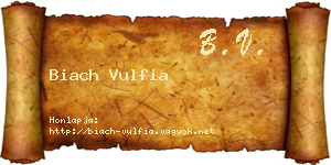 Biach Vulfia névjegykártya